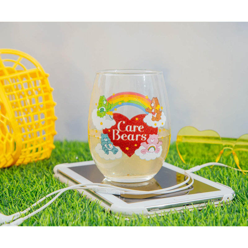 Verre à vin sans pied avec logo «Care Bears» | Peut contenir 20 onces