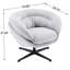 Chaise pivotante 360 en chenille grise - Offrez un soutien optimal à votre décor pour créer une chambre à coucher élégante-717027368