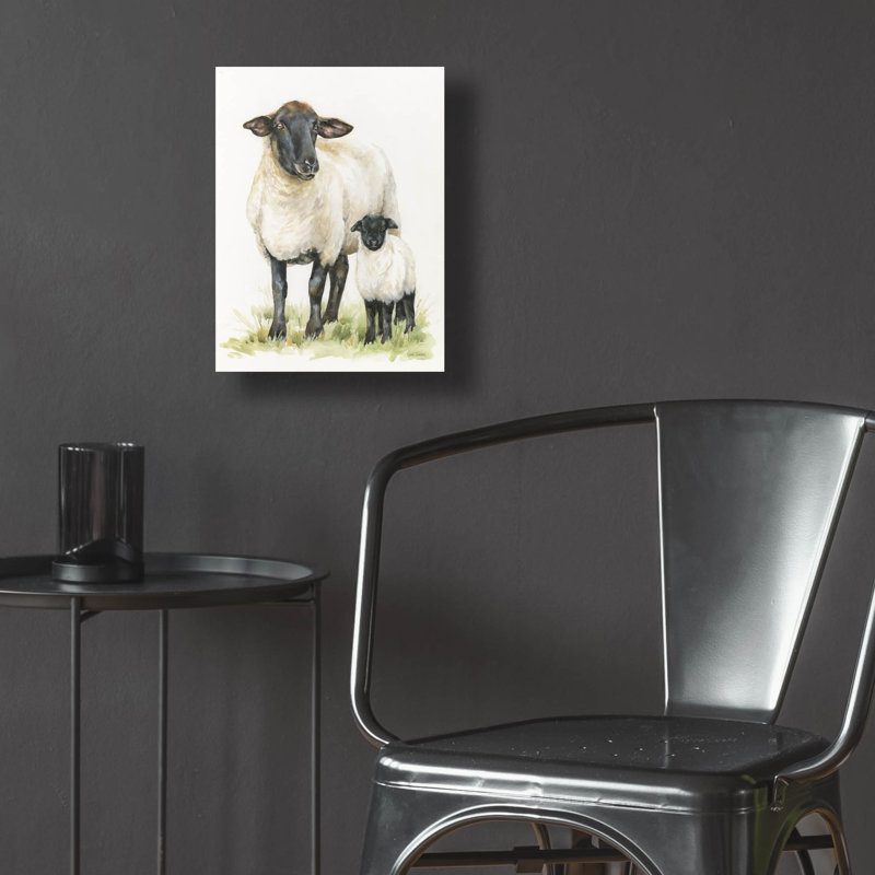 «Sheep» par Leslie Trimbach, art mural en verre acrylique, 24 po x 36 po, H 16 po x l 12 po x P 0,13 po