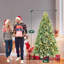 Arbre de Noël artificiel pré-éclairé avec lumières blanc chaud-1526791109