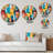 Vibrant Cubist Colourfields I - Abstract Collages Wall Clock-93396723