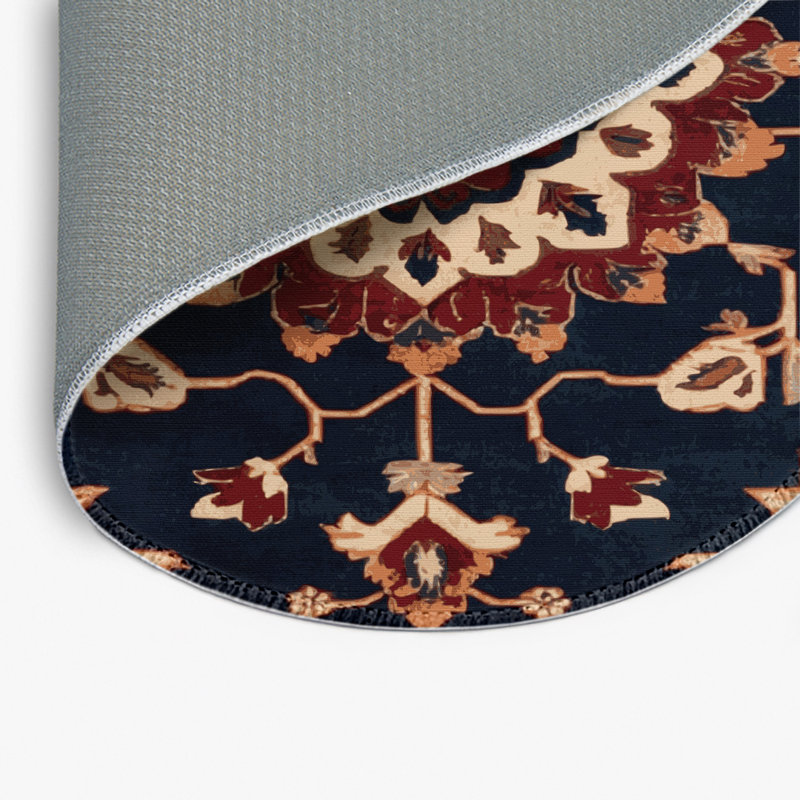 Tapis turc intérieur et extérieur mauve, Rond 5 pi