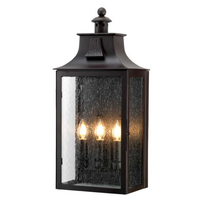 Westvleteren Old Bronze 3 - Bulb Outdoor Wall Lantern