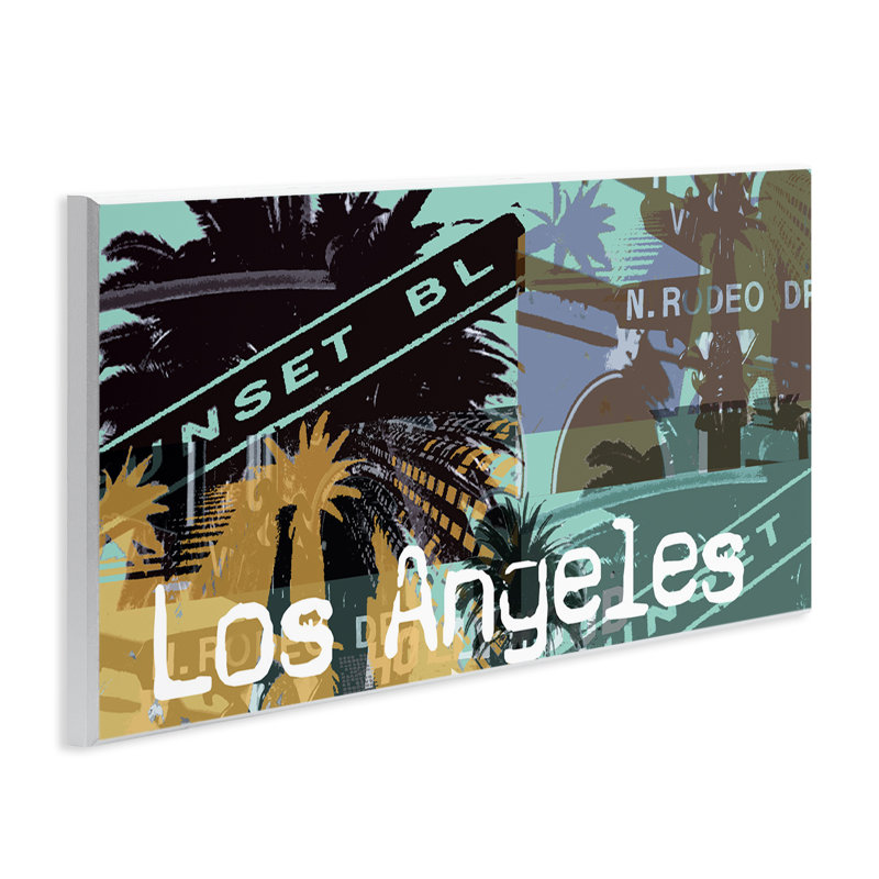 «Los Angeles Travel Collage Wall Art» par Jan Weiss