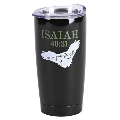 Gobelet Aigle Esaïe 40:31 noir 20 oz