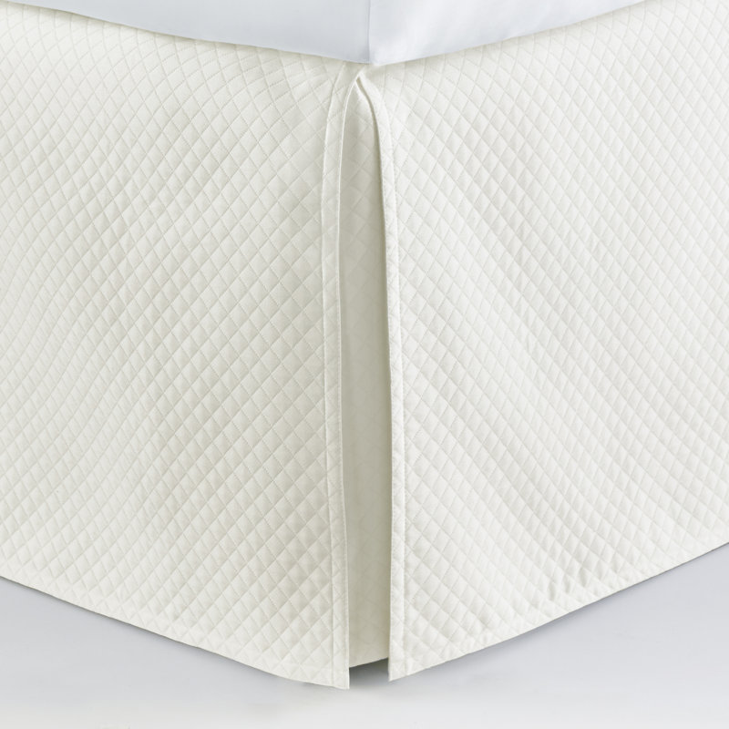 Oxford Tailored Matelassé 22" Bed Skirt, Queen, Ivory