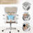 Hyers Home Ergonomic Office Chair With Lumbar Support, Swivel High Back Computer Chair, Breathable Mesh Desk Chair, PU Silent Wheels, Flip-Up Arms-870086640-870086606