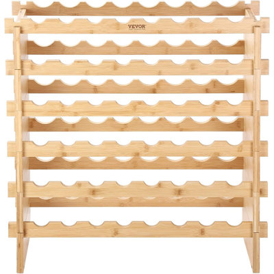 Stackable Modular Wine Rack, 6-Tier 48 Bottles, Freestandi...