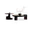 Ensemble de tables basses noires et brunes
