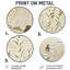 Bluebell Waltz - art mural moderne éclectique rond, art mural contemporain en métal rond-1663014643