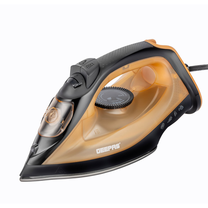 GEEPAS Steam Iron | Clothes Dry & Steam Press | 30s Fast Heat-Up, Vertical Steaming | Nonstick Soleplate, Adjustable Temperature | 120ml Water Tank with 0.5g/Steam Output | 2 Year Warranty 1800W