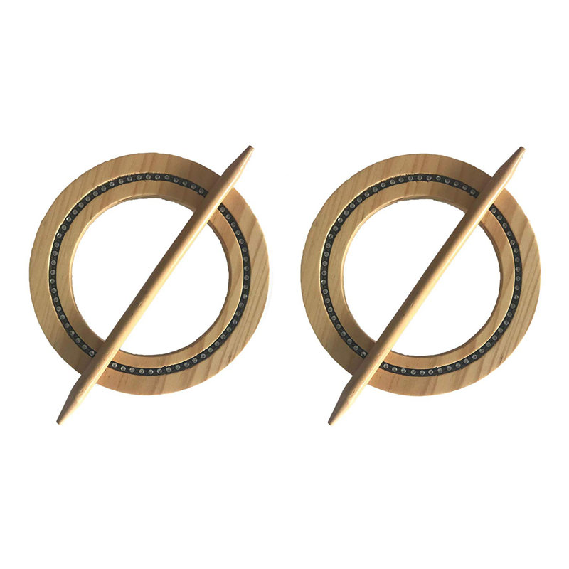 Ensemble de 2 rideaux / draperies en bois Designer, Naturel