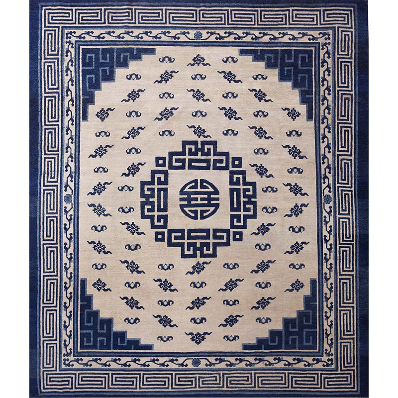 Antique Chinese - Mongolian Chinese Knotted Rug