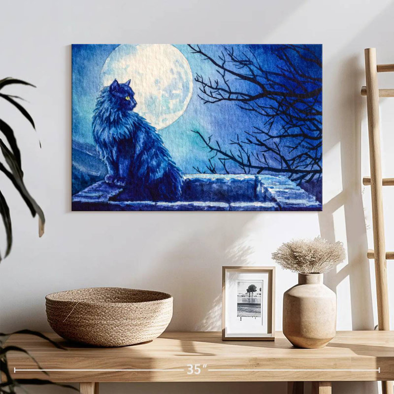 Brampt Blue Cat, 8" H x 12" W