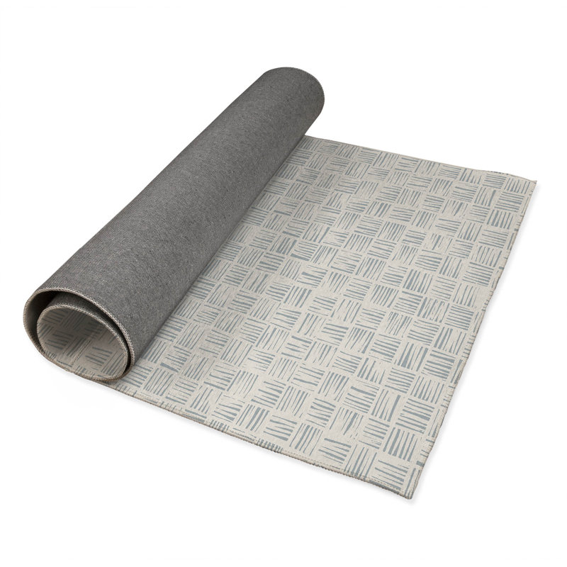 Lash Locked Kids Play Mat, Slate Blue/Blue, Rectangle 60" x 84"