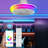 White Ceiling Fan with Lights and Remote Dimmable LED Ceiling Fans with Bluetooth Speaker RGB 7 Colors LED Light 6 Wind Speeds App Control-145587016