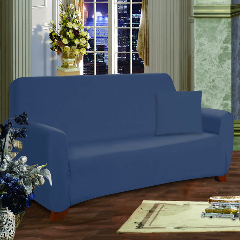 Housse pour causeuse à coussins carrés, Bleu marine