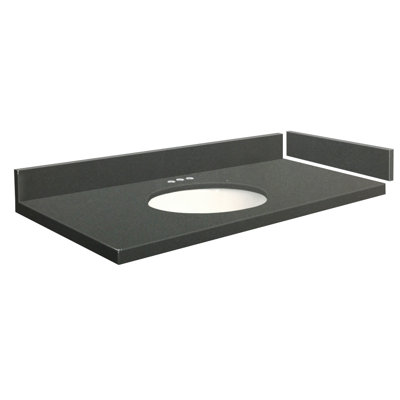 Madison 28.5'' Granite Single Bathroom Vanity Top with Sink