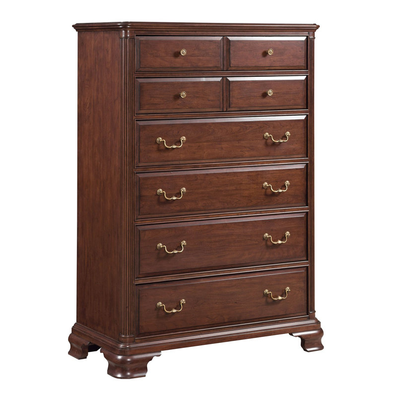 Commode en bois massif 8 tiroirs l 42 po Solvig
