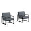 Fauteuil avec dossier rembourré très épais et coussin de siège-114243500