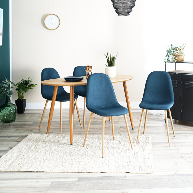 Upholstered Dining Chair, Blue