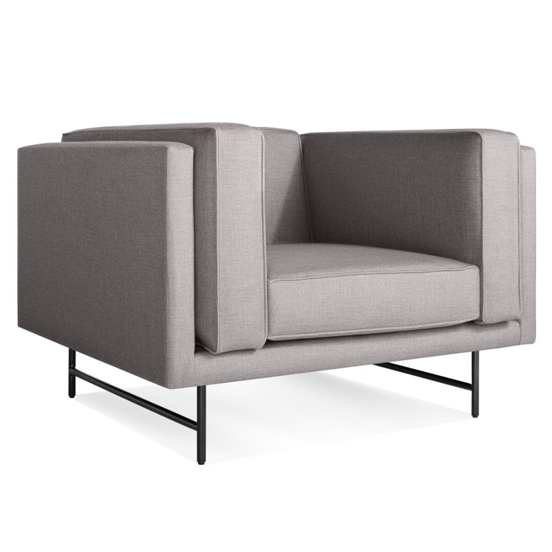 Bank Club Chair, Lava Polyester Blend, Black