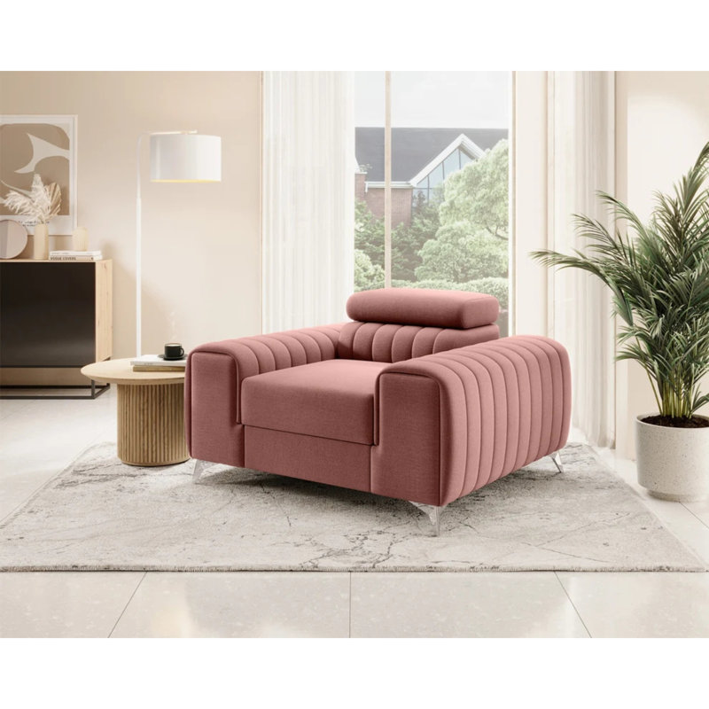 Fauteuil d'appoint moderne Laurence - Prune, Prune