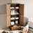71" Farmhouse Storage Cabinet with 2 Adjustable Shelves & Barn Doors - Rustic Organizer for Kitchen, Bathroom, Laundry Room-814483829