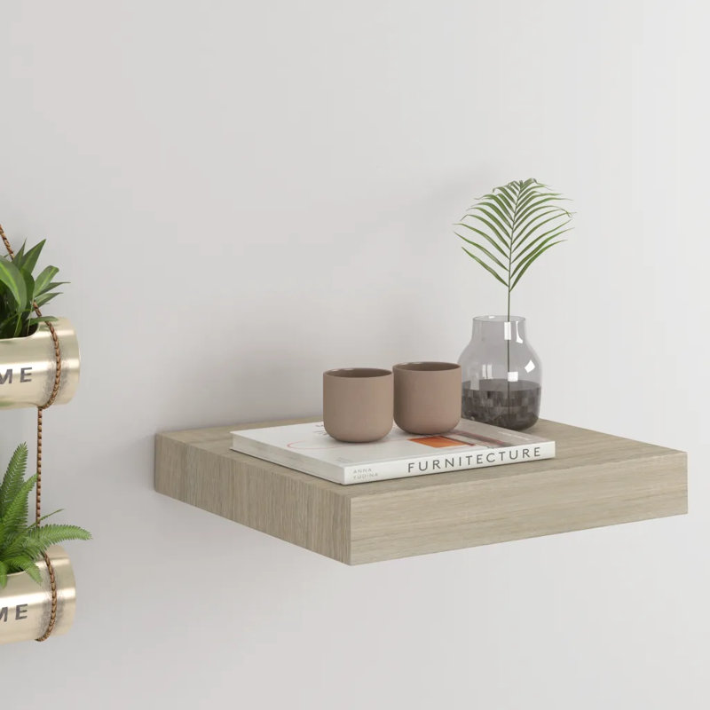 Artamas Floating Shelf, 3.8cm H x 23.5cm W x 23cm D, Oak
