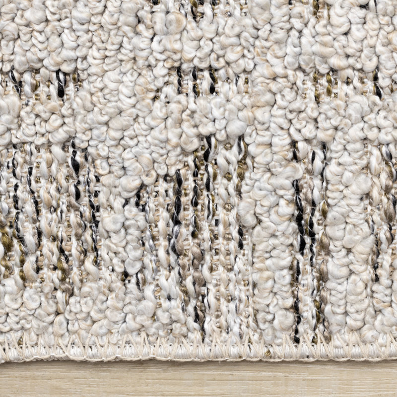 Tapis gris texturé Yoslan, Rectangle 7 pi 10 po x 10 pi 6 po