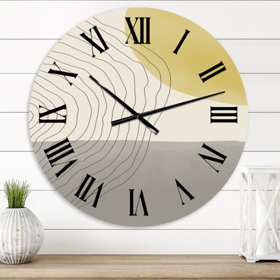 Minimal Compostions géométriques de formes élémentaires XXXIV - Horloge murale moderne