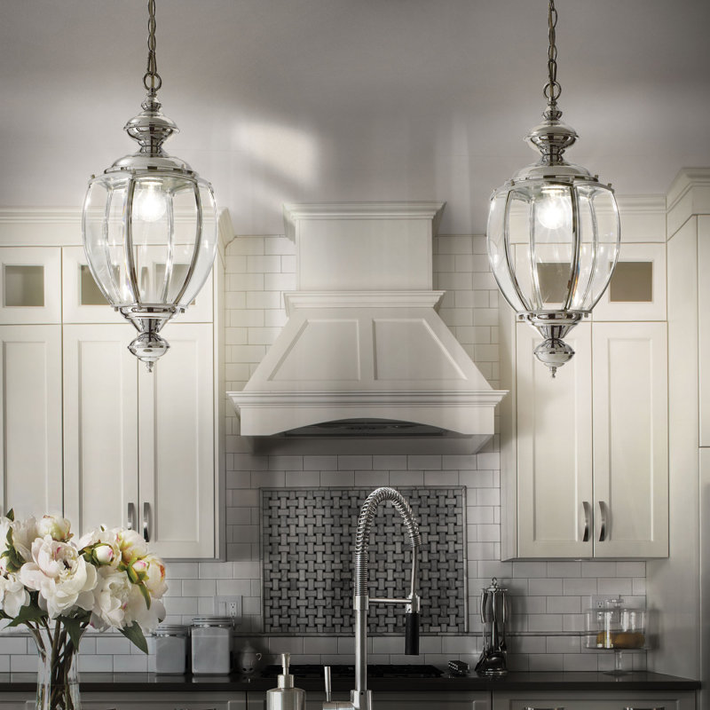 1 - Light Lantern Pendant, Chrome