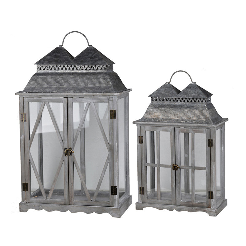 S/2 Silver Scape Lanterns