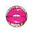 Pink Lip Pattern Detailed Woven Base Modern Decorative Carpet-1414287432