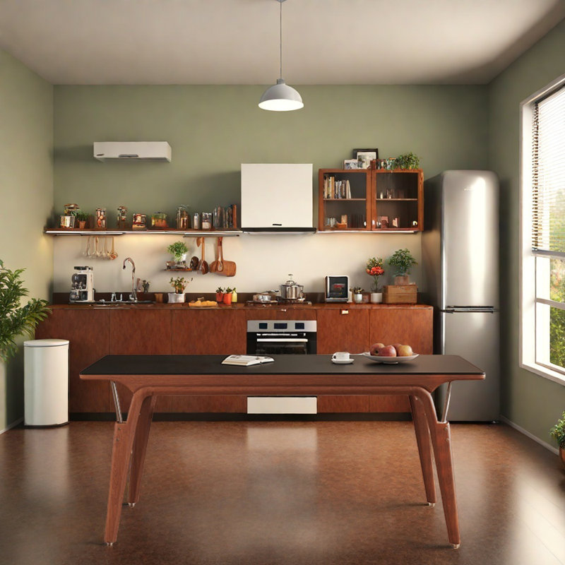 Table de salle à manger en acier inoxydable de style français, H 29,52 po x L 55,11 po x l 31,49 po
