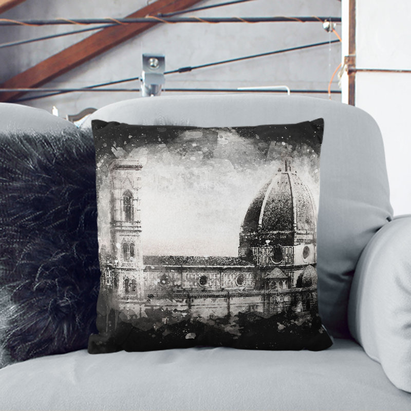 Square Throw Cushion, 40cm H x 40cm W x 15cm D