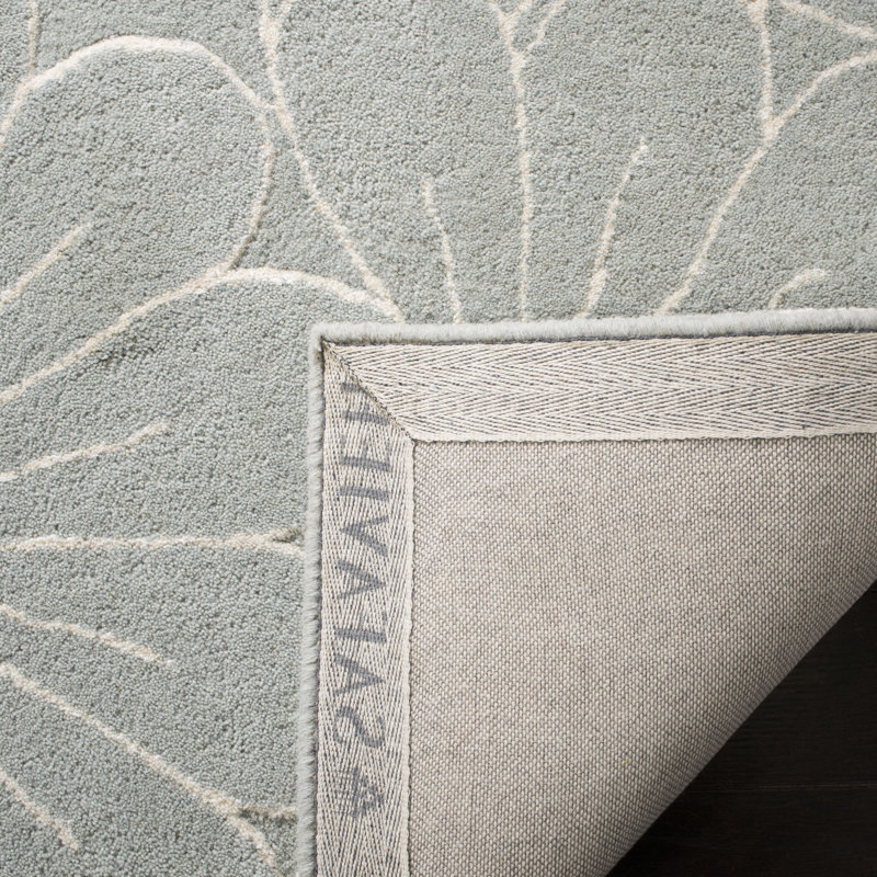 Avayah Soho Hand Tufted Wool And Viscose Floral Rug, Rectangle 3'6" x 5'6"