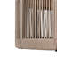 Ensemble de table rustique industrielle, table basse et table d'appoint avec corde tissée, fonctionnalité moderne pour un décor intérieur élégant