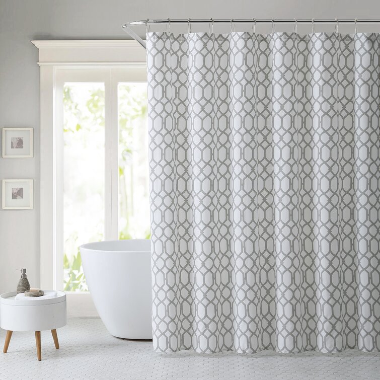 Grey Modern Shower Curtains for Bathroom, Gray Pattern Shower