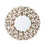Conring 93.5cm Antique Round Wall Mirror, Iron Frame Wall Mounted Accent Mirror for Living Room