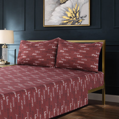 Inspire red Queen size sheets