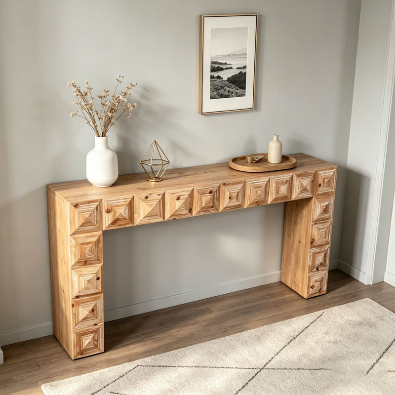 Console à relief géométrique 59,06 "