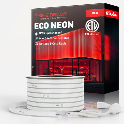 Éclairage néon en corde 120V Shine Decor rouge