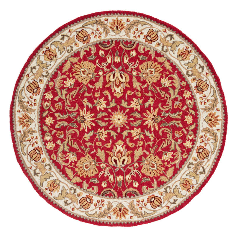 Harkins Hand Hooked Performance Oriental Rug, Round 6'