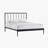 Intercon Modern Metal Panel Bed, Black, Full Size-119461838