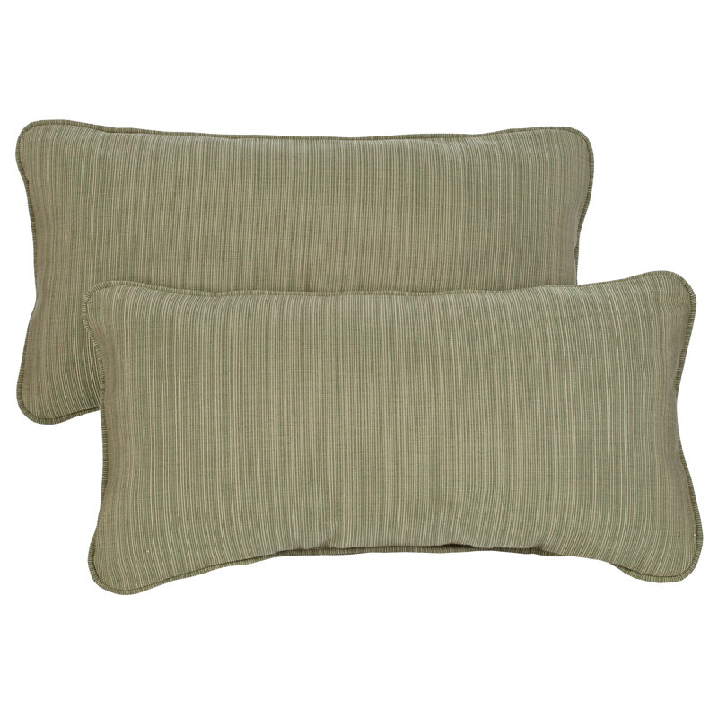 Alarise Striped Outdoor Reversible, Sand, 13" H x 20" W, Solid Color