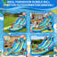 8-in-1 Kids Inflatable Water Park, Double Slides & Climbing Walls Bounce House, 840D/420D Oxford Fabric, 550W Blower, Full Accessories for Indoor & Outdoor Backyard Play