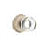 Emtek Privacy Knobset w/ Sandcast #2 Rosette and Modern Disc Glass Knob