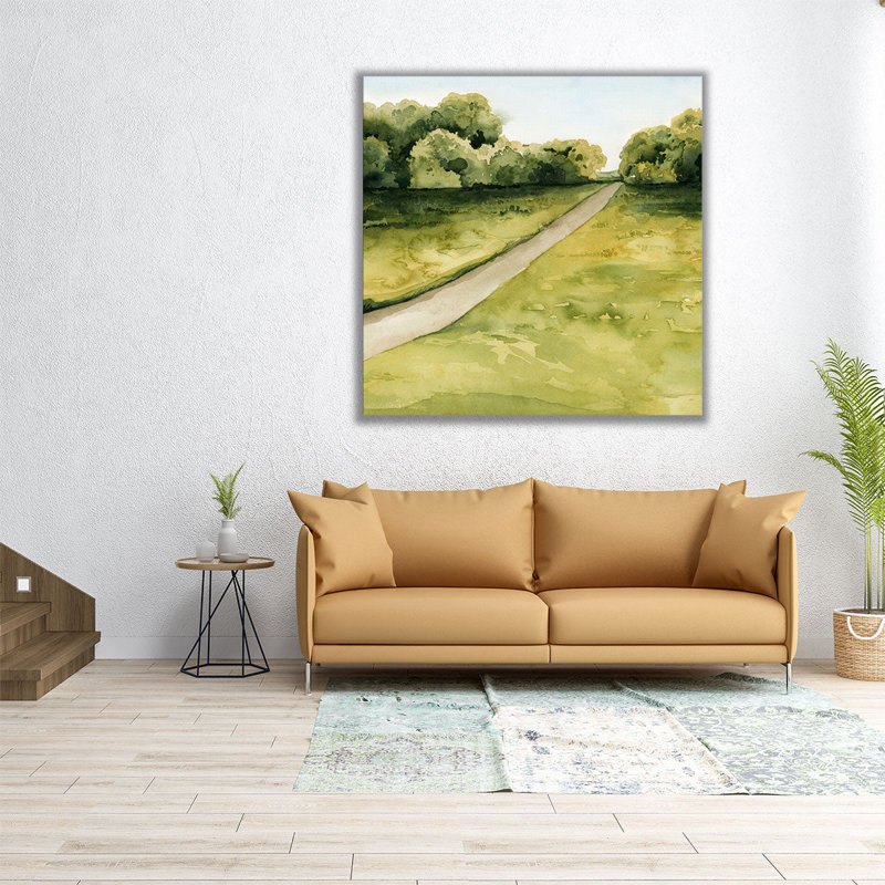 Golden Walk I - reproduction d'art sur toile, H 24 po x l 24 po