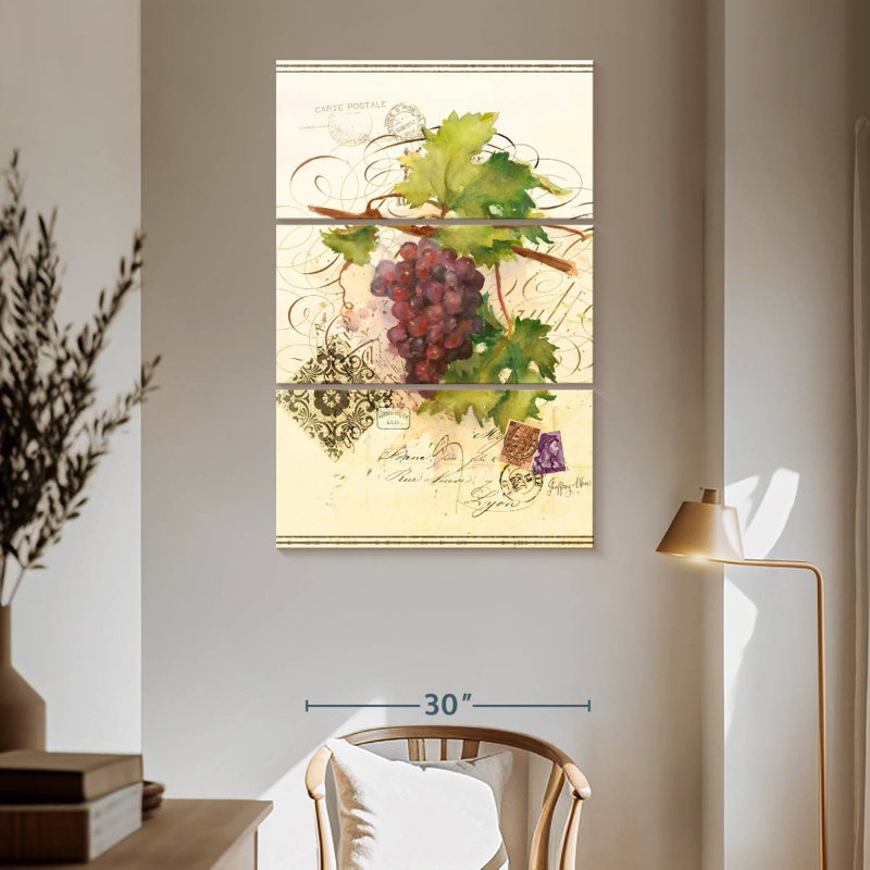 Yarlin Wine Cellar Purple Grapes, 65" H x 42" W